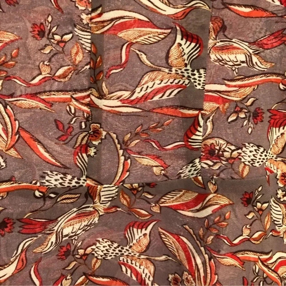 CAbi #3611 Mauve Purple Good Luck Bird Print Sleeveless Blouse sz XS - Picture 6 of 13